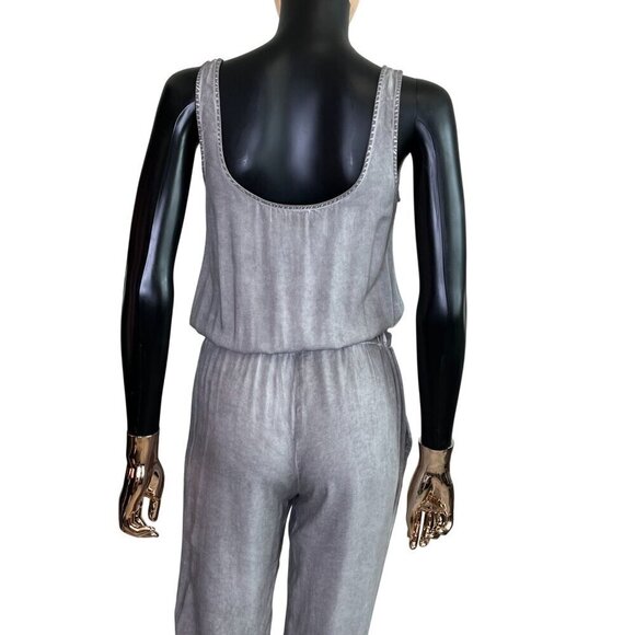 Anthropologie Cloth & Stone Gray Washed Sleeveless Tank Jumpsuit Size XS - Picture 5 of 11